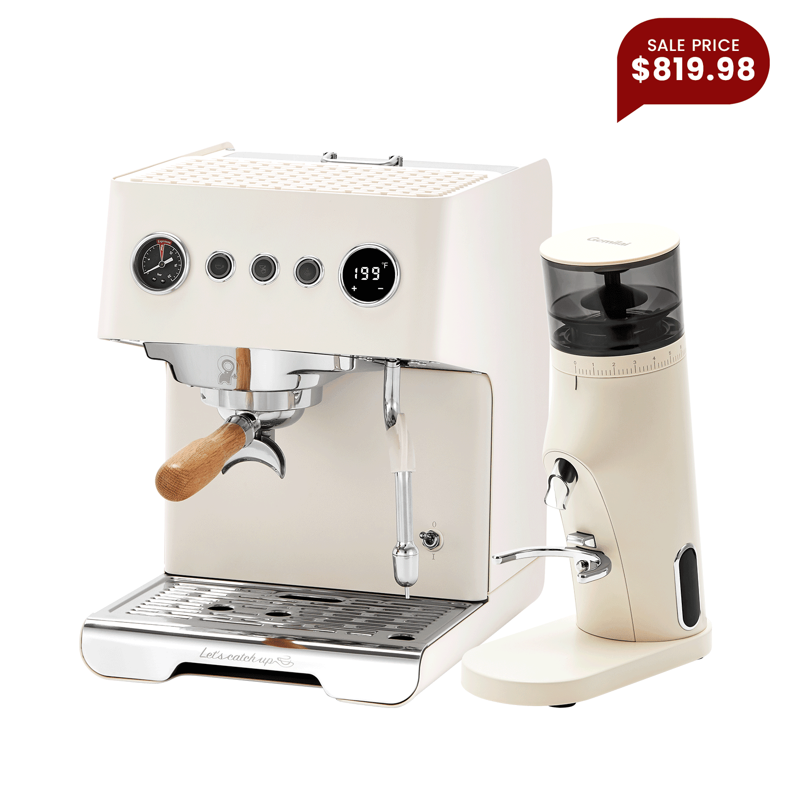 Ele G3028A Espresso Machine with G9010B Coffee Grinder - Gemilai
