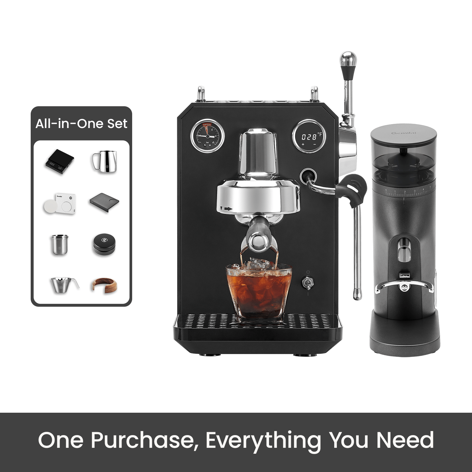 Gemilai Owl G3006A Espresso Machine – Hot & Cold Dual Brew, 58mm