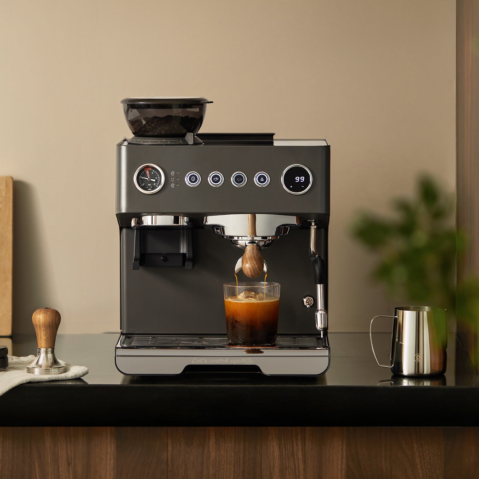 Gemilai Ele One Espresso Machine with Grinder & Cold Brew | All-in