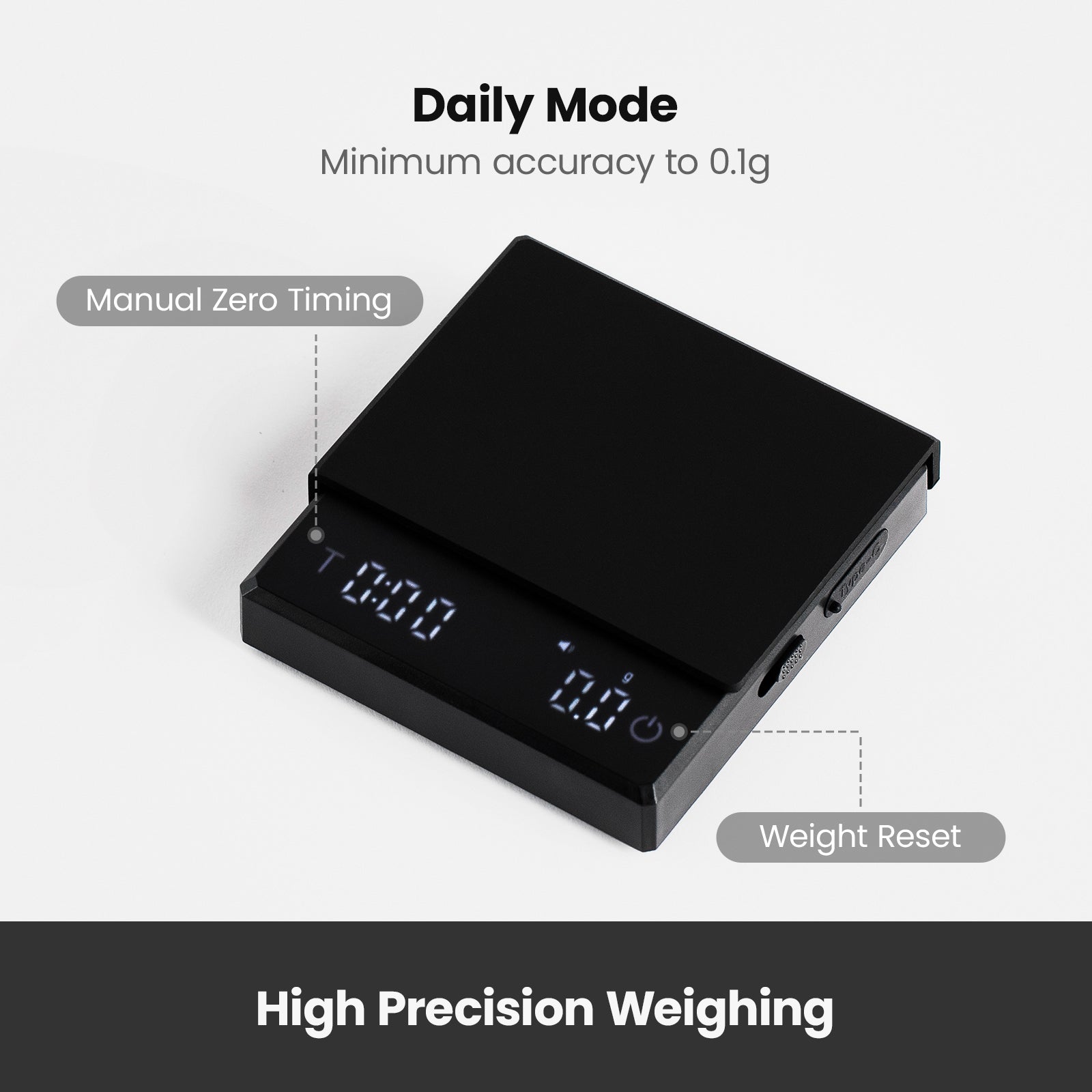 Coffee Scale with Timer, Espresso Scale with Auto Tare - Gemilai