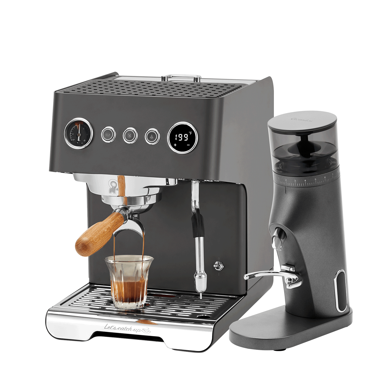 Ele G3028A Espresso Machine with G9010B Coffee Grinder - Gemilai