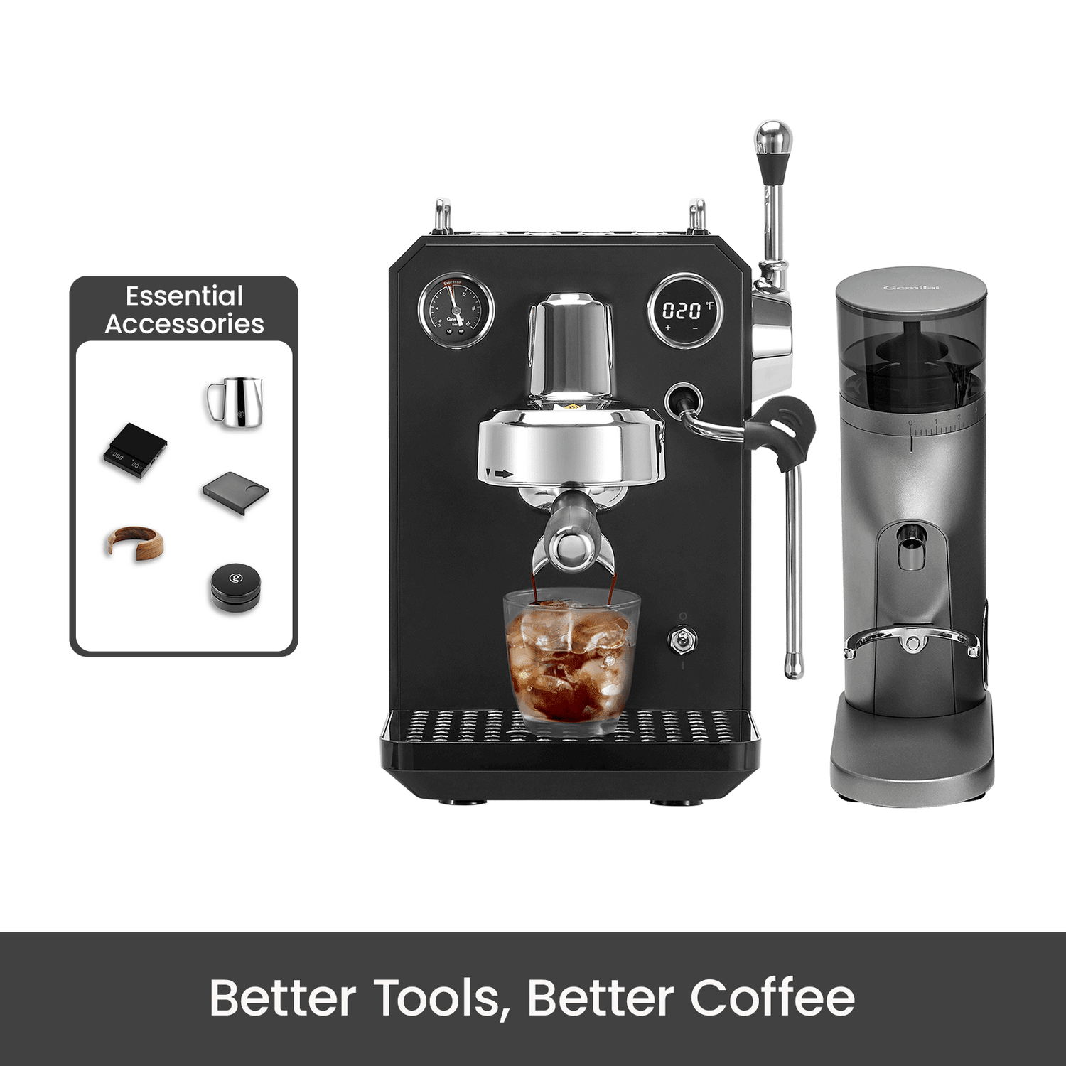 Gemilai Owl G3006A Espresso Machine – Hot & Cold Dual Brew, 58mm